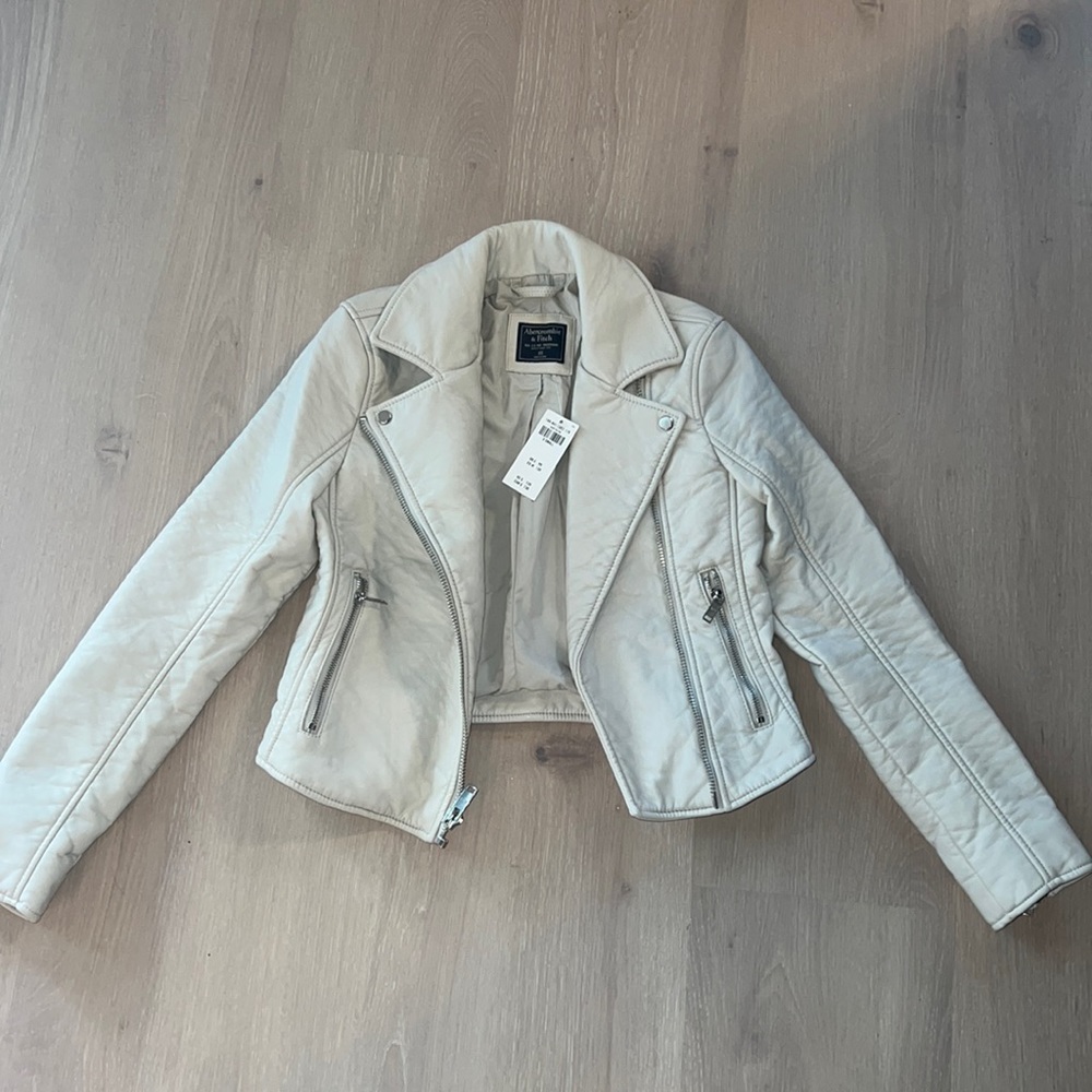 NWT Abercrombie Leather Jacket